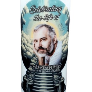 Personalized Flameless LED Memorial Candle – Flickering Battery-Operated Remembrance Light for Funeral, Grave, Tribute Gift