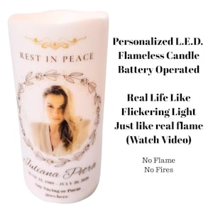 In Loving Memory, Personalized Memorial Candle, Comforting Sympathy Gift for Loss of Loved One Gift, Flameless Candle, Memory Candle