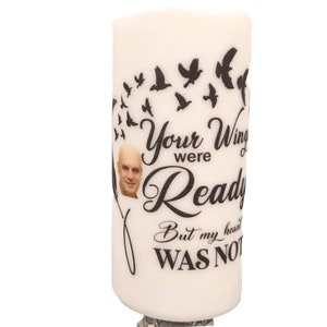 Celebration of Life Candle, Memorial LED Candle| Customized Remembrance Candle| Personalized Memorial Tribute| Family Remembrance Gift| LED