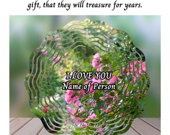 Wind Spinner Flowers, Valentines Day Gift, Yard Art, Garden Decor, Windspinner, Roses for Valentines Day, I Love You Gift, Gift for Her