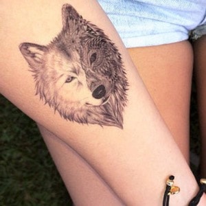 Wolf Spirit Temporary Tattoo Embrace the Wild Within, Nature-Inspired Body Art, Minimalist Tattoo