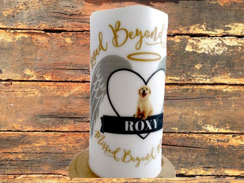 Personalized Pet Memorial Flameless LED Candle Funeral Etsy