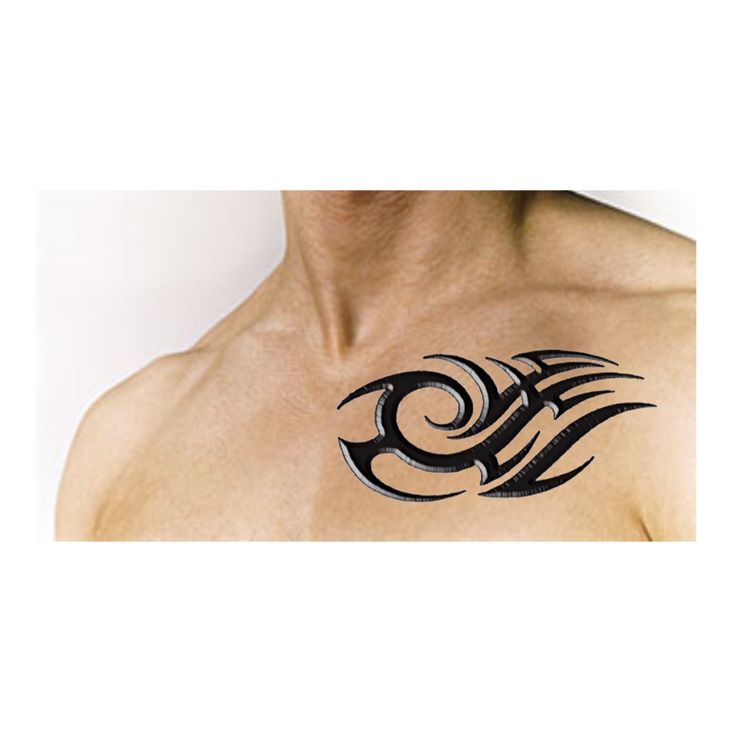 Maori Tribal Chest Tattoos