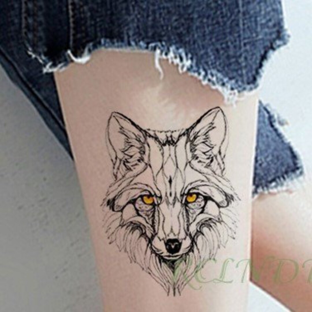 Lone Wolf Tattoo Temporary Tattoo / Wolf Tattoo / Wolf - Etsy