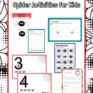 Spider learning activities for kids