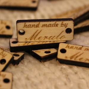 Custom Wooden labels,Custom Name Tags,labels for handmade products, wooden tags,Customized Tags, Custom Tags for Clothing and Handmade
