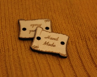 Custom Wooden labels - Custom Name Tags,labels for handmade products, wooden tags,Customized Tags, Custom Tags for Clothing and Handmade