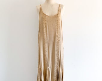 tan maxi dress with sleeves