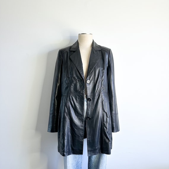 Anne klein sales leather jacket