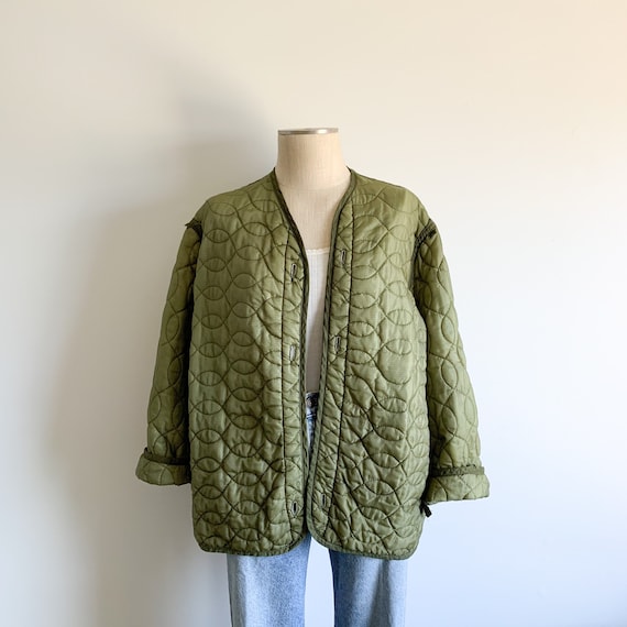 Vintage Green Quilted Liner Jacket