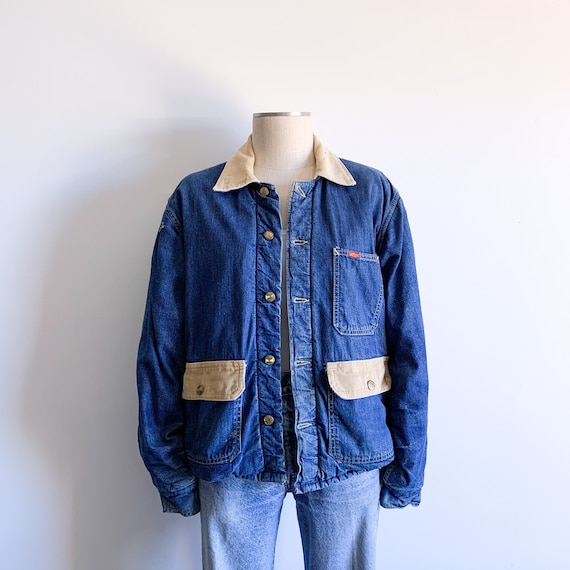 Vintage Big Smith Quilt Lined Denim Chore Jacket