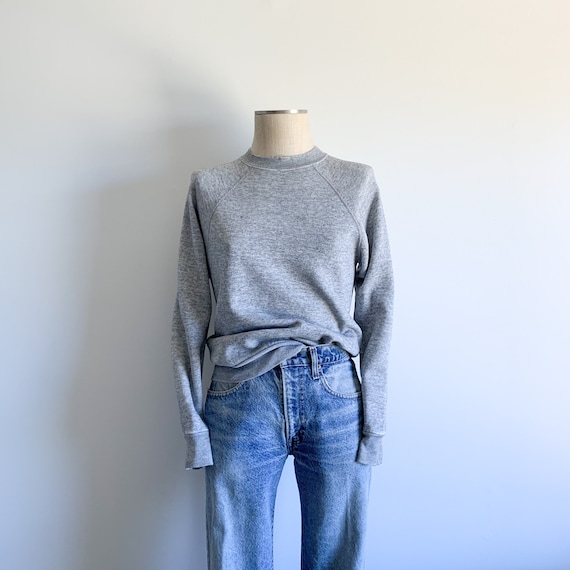 Vintage Small Heather Grey Crewneck Raglan Sweatsh