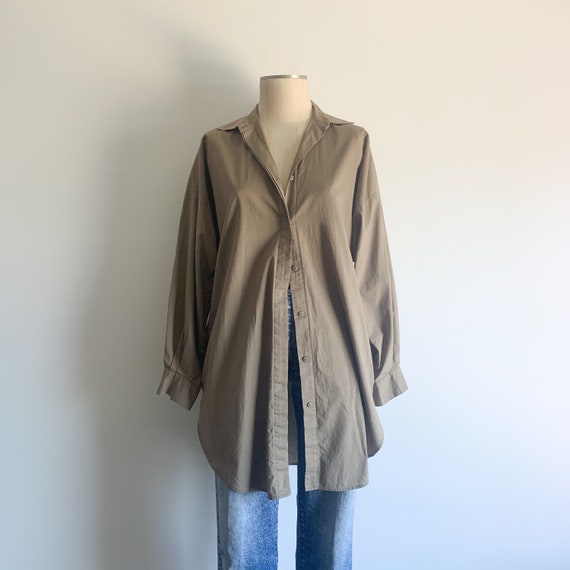 Vintage Norma Kamali Cotton Button Down Tunic
