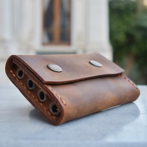 Portafoglio sottile in pelle, portafoglio per carte, portafoglio in pelle, portafoglio minimo, carta d'identità, portafoglio tasca frontale, porta carte di credito, custodia per carte, regalo per lui