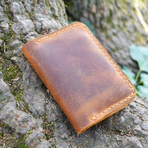 Leather Bifold Wallet, Minimalist Leather Wallet, Mens Slim Wallet, Mens Wallet, Card Wallet, Vertical Leather Wallet