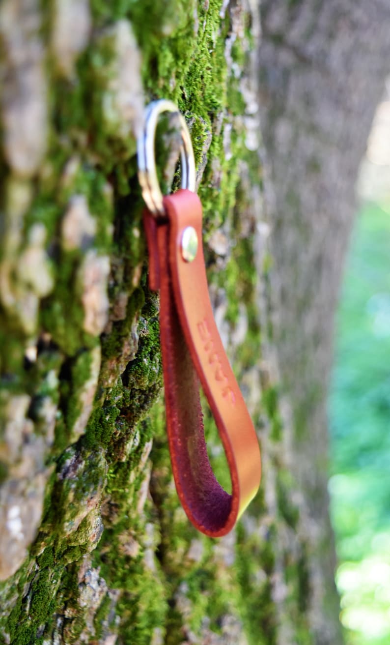 Personalized Leather Keychain. Custom Leather Keychain. Etsy