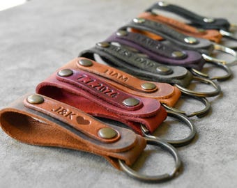 Custom Leather Keychain - Personalize with Name, Date, or Message