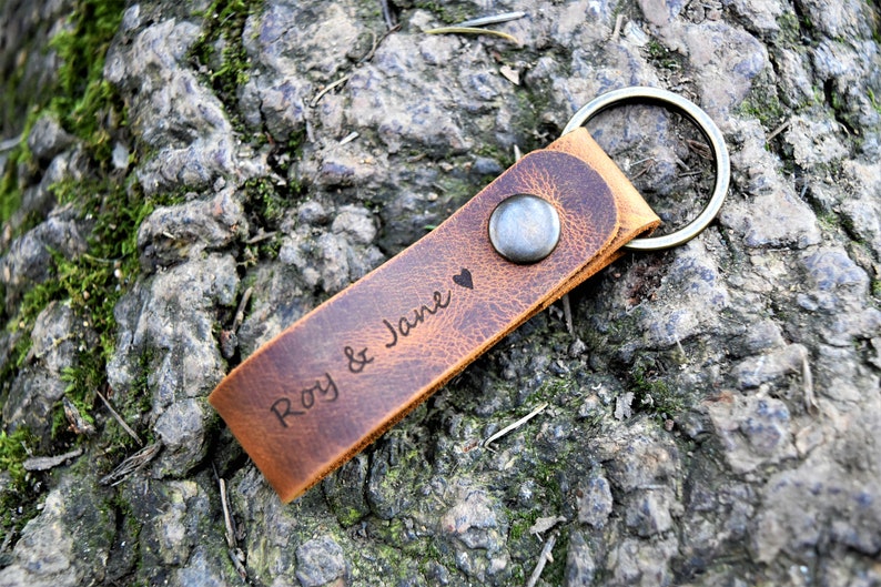 Personalized Keychain, Custom Keychain, couple keychain, Latitude longitude Keychain, Leather Key Chain, Coordinates Keychain, Mens gift image 1