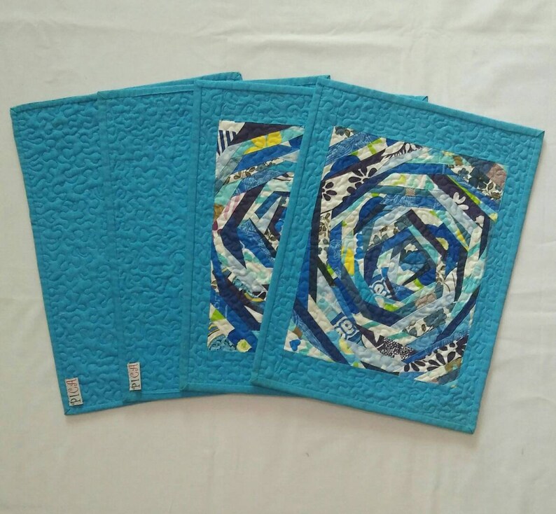 Set of 4 Quilted Placemats Etsy
