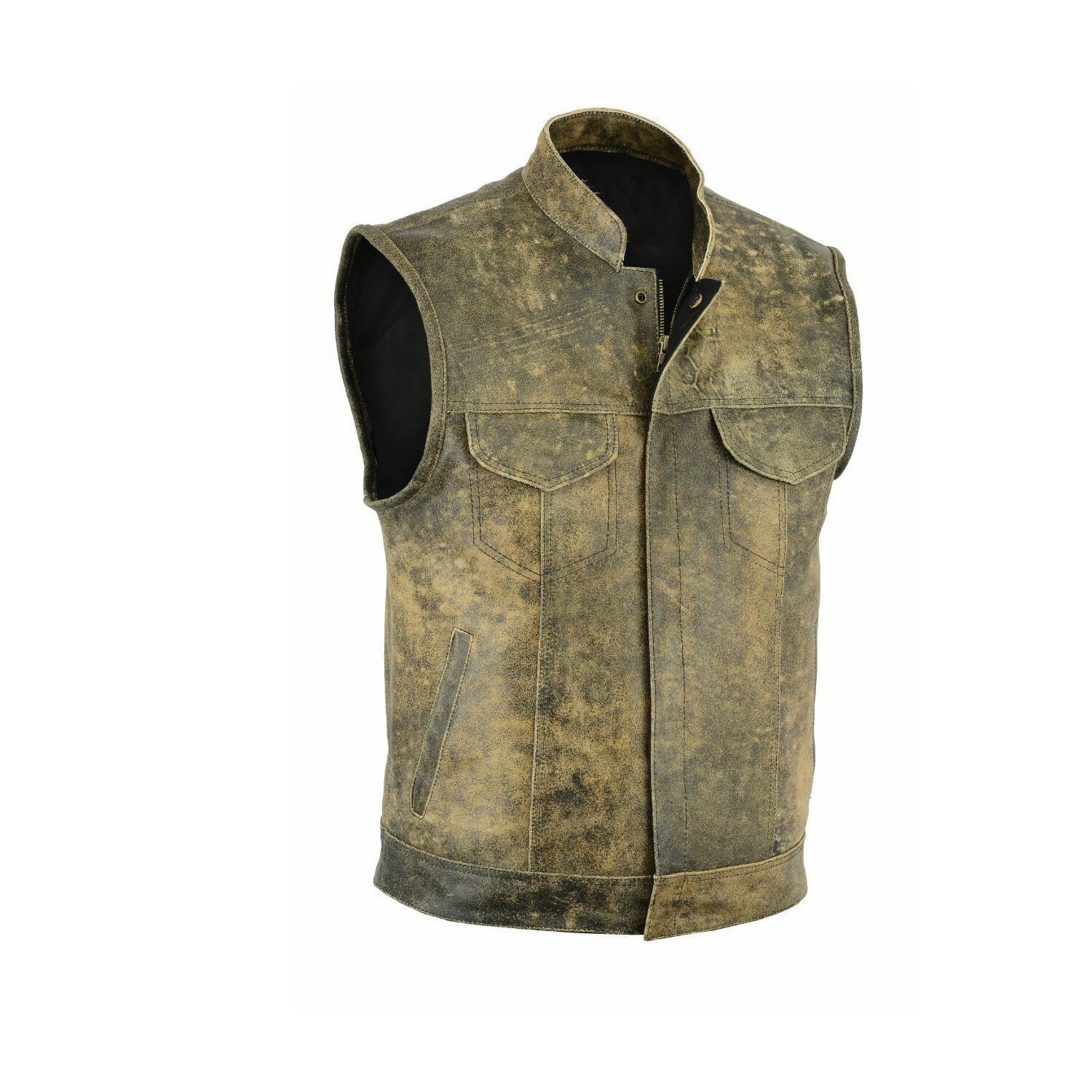 Anarchy Distressed Leather Vest 