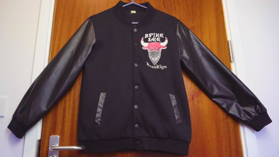 VINTAGE SPIKE LEE Brooklyn Varsity Jacket Coat Skull Bull Sec X