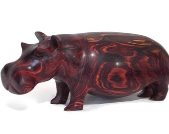 extra large wooden hippo