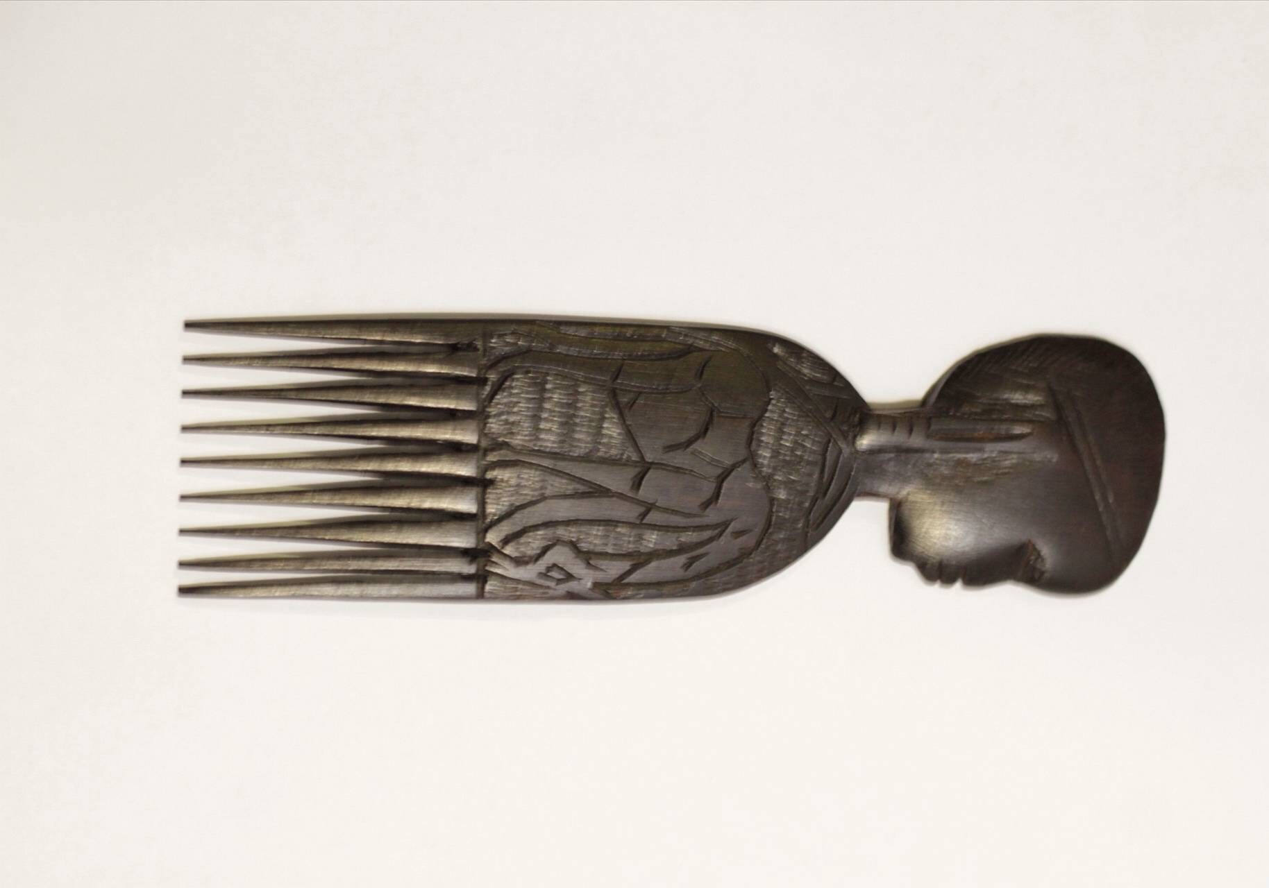 Ebony Wood Carved Masaai Couple Combs Set of 2. African - Etsy