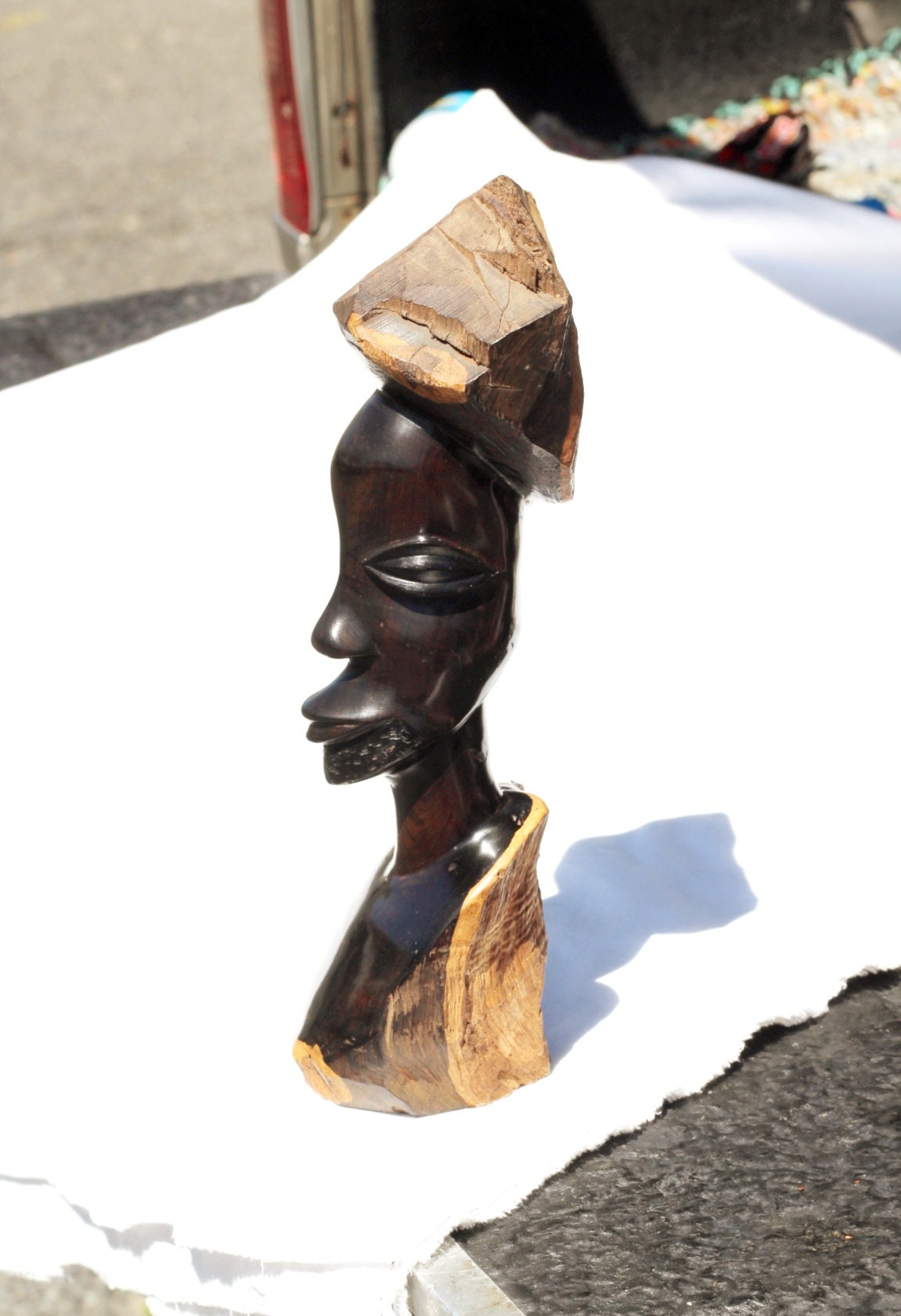 マコンデ　アフリカンアート 木製彫刻 約50cm ◎アフリカ美術 マコンデ彫刻 木彫り像 / プリミティブアート 民族美術