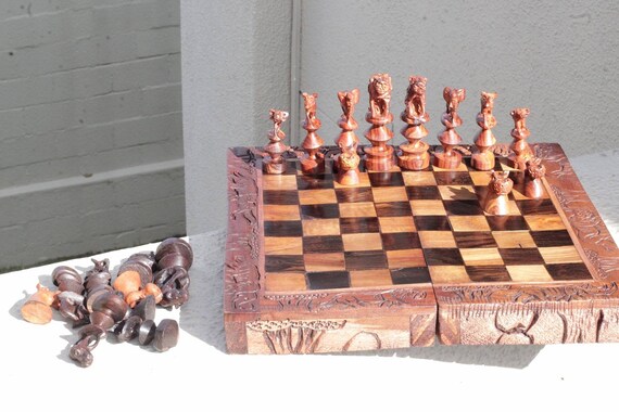 Giant Chess Piece 10 Inch Light Teak Queen