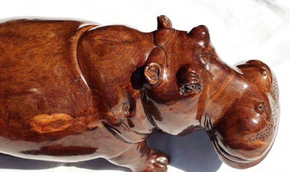 Extra large wooden hippo sales