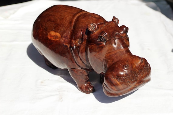 Extra large wooden hippo sales