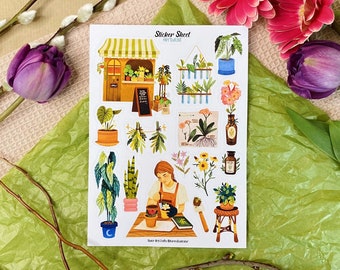 Sticker Sheet Herbalist Journal Sticker Planner Sticker Floral Sticker Scrapbook Sticker Flower Shop Spring Decorative Sticker