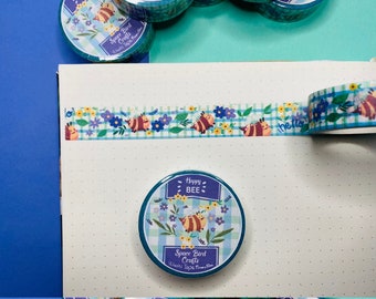 Fröhliche Biene Washi Tape Washi Tape Blume 10mx15mm Scrapbook Dekoration für Journal Tape Easy Tear Paper Tape