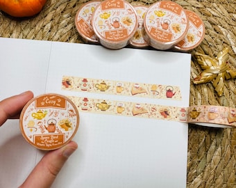 Gemütliches Washi Tape Niedliches Washi Tape Herbst Washi Tape Herbst Washi Tape 10mx15mm Scrapbook Dekoration für Journal Tape Easy Tear Paper Tape