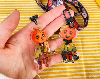 Llavero de Halloween - Encanto de llave de holograma - Accesorios clave - Llavero de pulsera / Accesorio de mochila - Pulsera de acrílico - Llavero de holograma