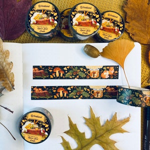 Wald Washi Tape Niedliches Washi Tape Herbst Washi Tape Gemütliches Washi Tape Scrapbook Dekoration für Journal Tape Easy Tear Paper Tape
