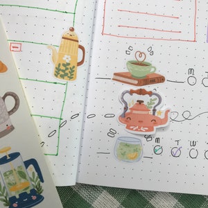 Sticker Sheet - Tea Time - Journaling Sticker - Planner Stickers ...