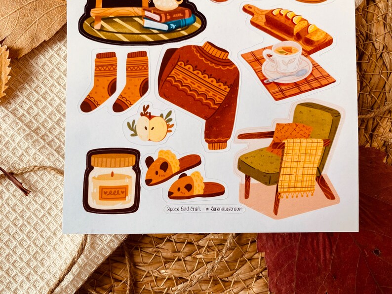 Sticker Sheet - Fall Hygge - Journal Stickers - Planner Sticker ...