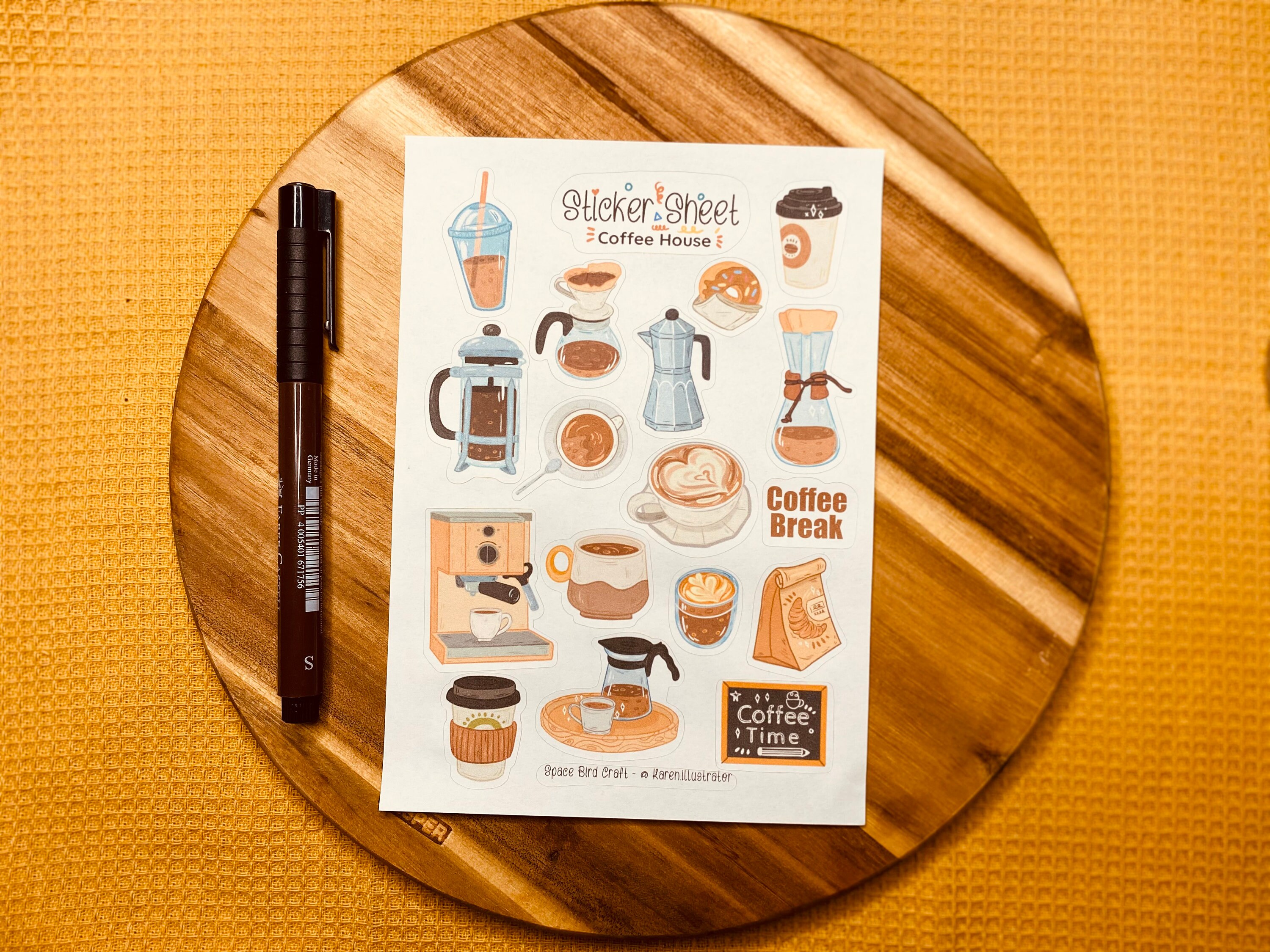 Lot De 30 Feuilles Autocollants Café - Déco Ordinateur Portable, Journal, Scrapbooking