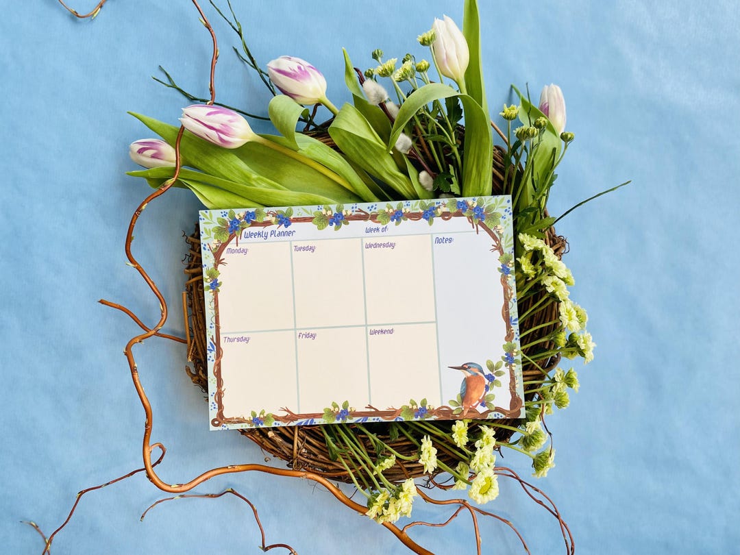 Planner Blue Notebook Blue Weekly Planner - Notebook Planner - Daily Planner Notepad - Desk ...
