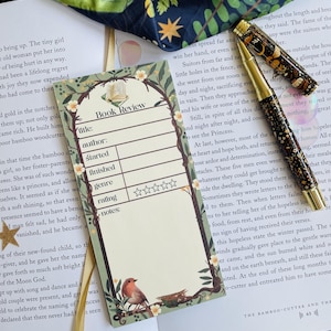 Reading Tracker Planner Book Lover Notepad Desk Pad Organizer Book Review Journal Diary