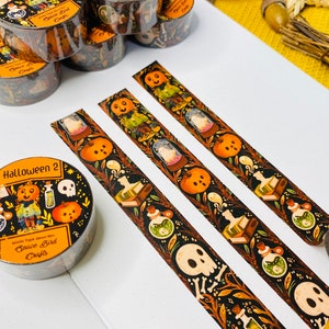 Taśma washi na Halloween Taśma washi na jesień Taśma washi na kwiaty Taśma washi na scrapbooking Dekoracja do dziennika Taśma papierowa łatwa do rozdarcia