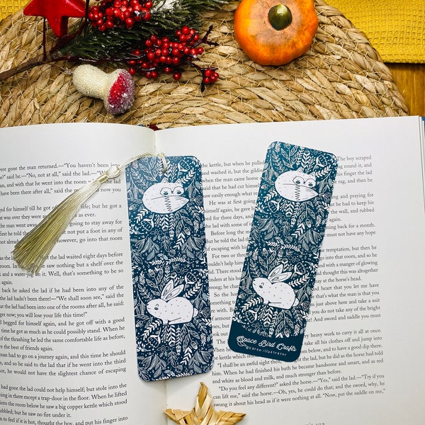 SnowBall Bookmark | Book Accessories, Illustrated Bookmark, Reading, Bookish Gift, Paper Bookmark, Garden Bookmark