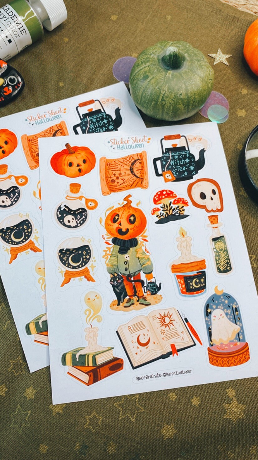 Sticker Sheet Halloween Bullet Journal Sticker Planer Etsy.de