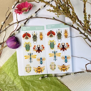 Adesivo transparente folha de insetos insetos diário adesivo floral planejador adesivo scrapbook adesivo transparente adesivo decorativo para notebook