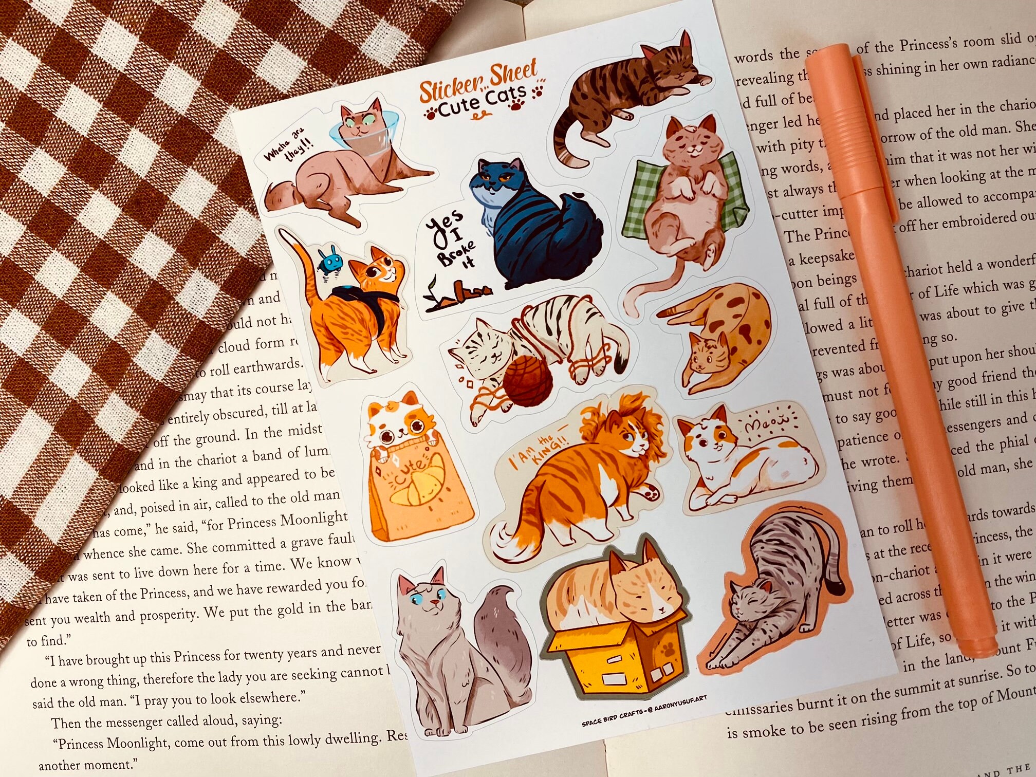 Sticker Sheet - Cute Cats - Journal Stickers - Planner Sticker - Pets ...
