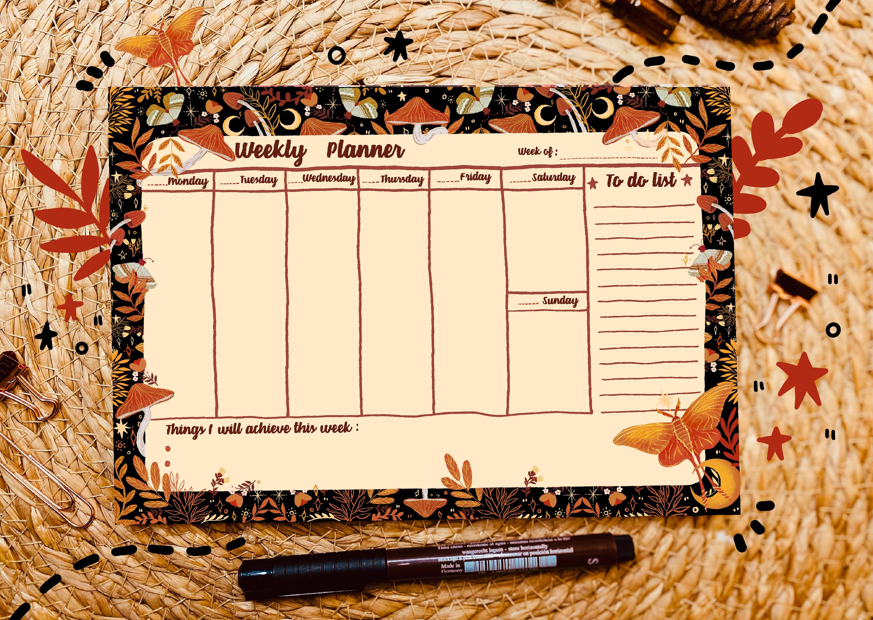 A5 To-Weekly Planner Notepad- To do Planner - 50 tear off sheets note…