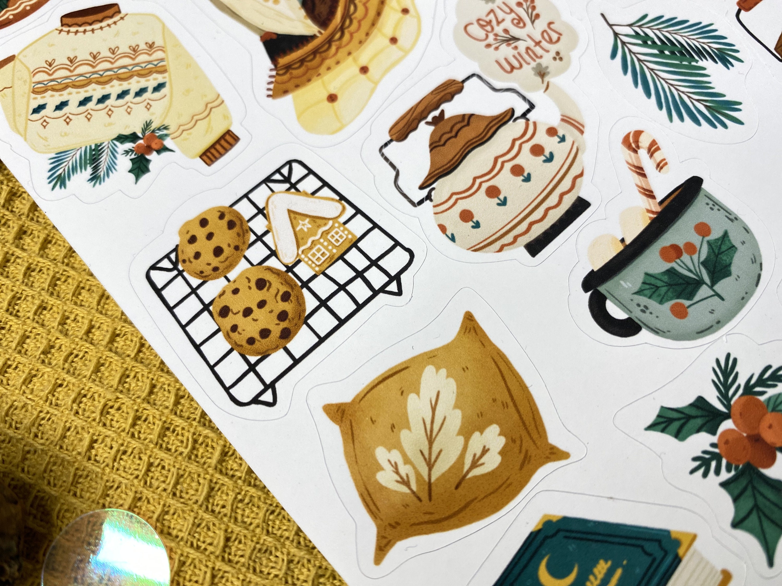Sticker Sheet Cozy Winter Journal Stickers for Planner Sticker Cozy ...