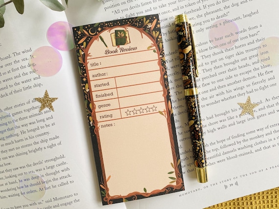 Book Reading Tracker Planner Misprint Book Lover Notepad Desk Pad Reading Organizer Book Review Journal Reading Journal Diary 50 Book Review