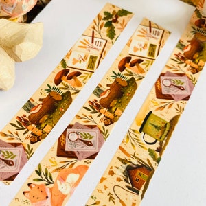 Autumn Spirit Washi Tape Cute Washi Tape Autumn Washi Tape Flower Washi Tape Scrapbook Decoration for Journal Tape Easy Tear Paper Tape image 2